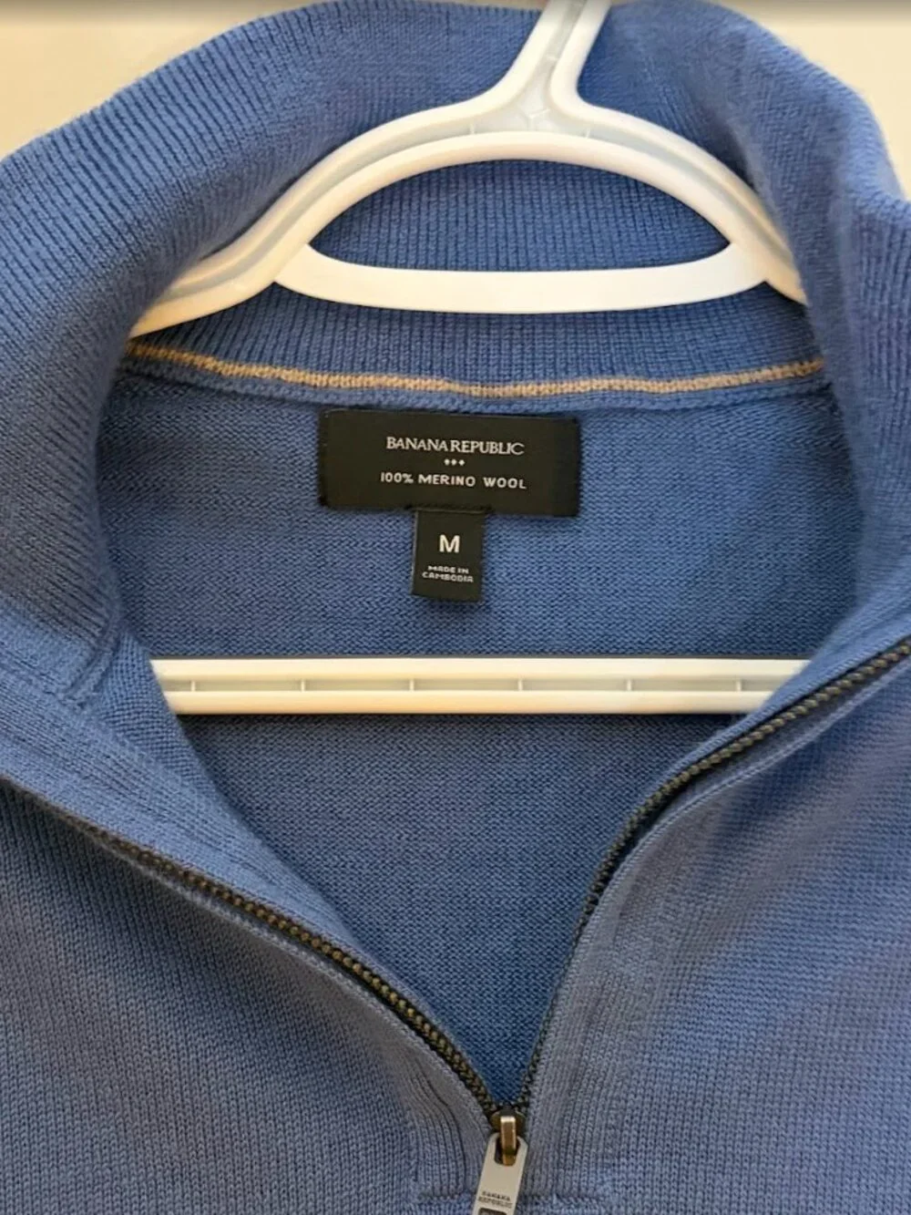 Banana Republic Merino Wool Quarter-Zip Sweater